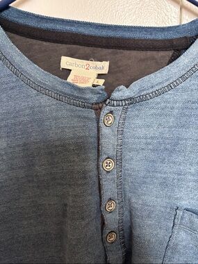 Carbon2Cobalt Blue Henley Shirt